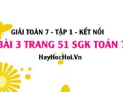 Giải bài 3 trang 51 Toán 7 Tập 1 SGK Cánh Diều